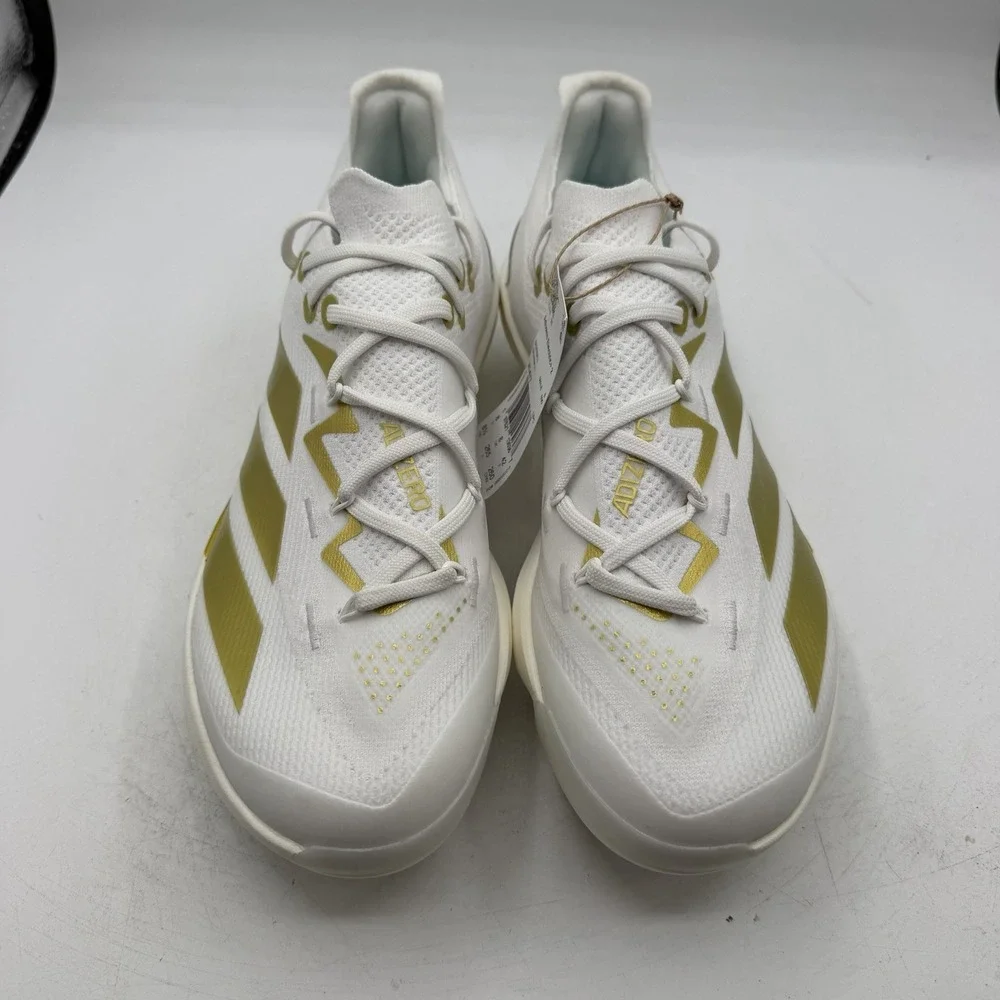 Adidas Electric+ 2 TPU Baseball Cleats Mens Sz 8.5 White/Gold Shoes JI1477 NWT